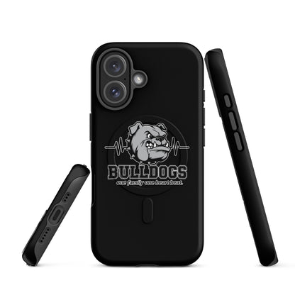 Magsafe Tough Case for iPhone | Celina Recreational Football Black | Bulldogs Crest Logo