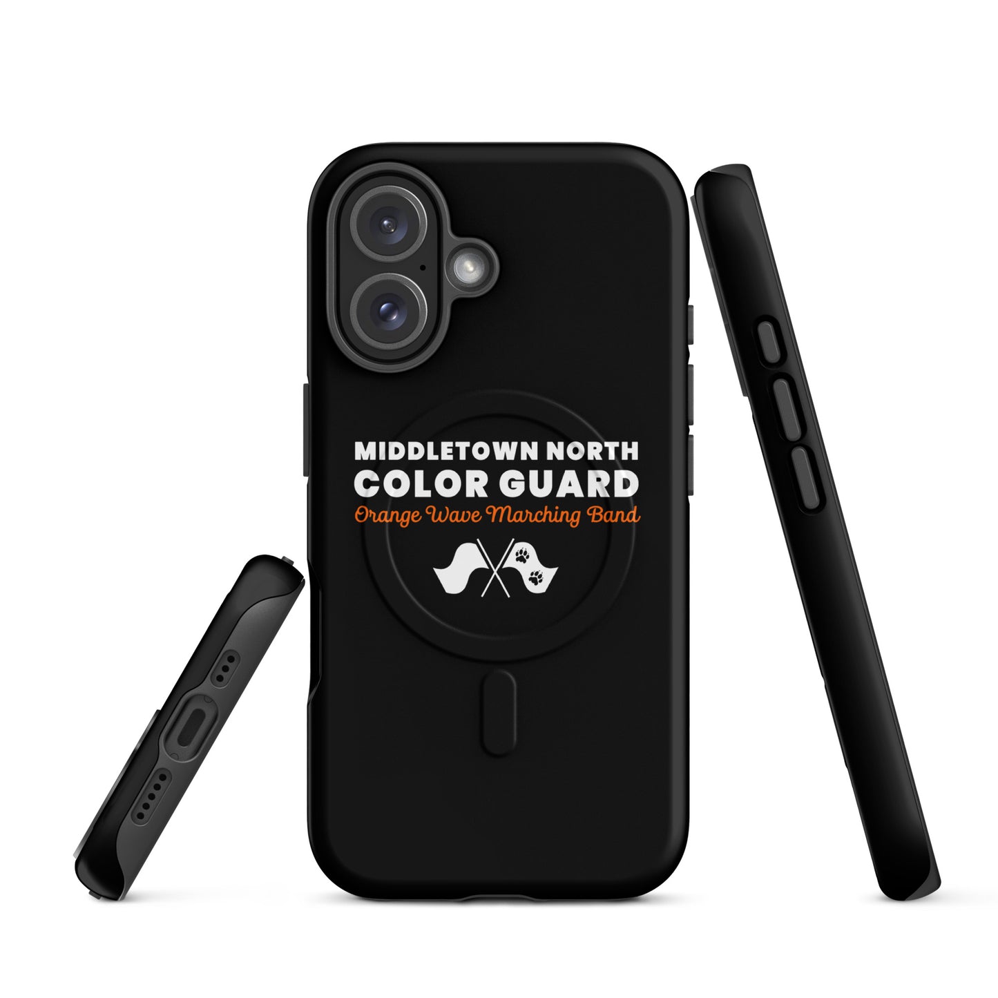 Magsafe Tough Case for iPhone | Orange Wave Marching Band | Modern Script Logo