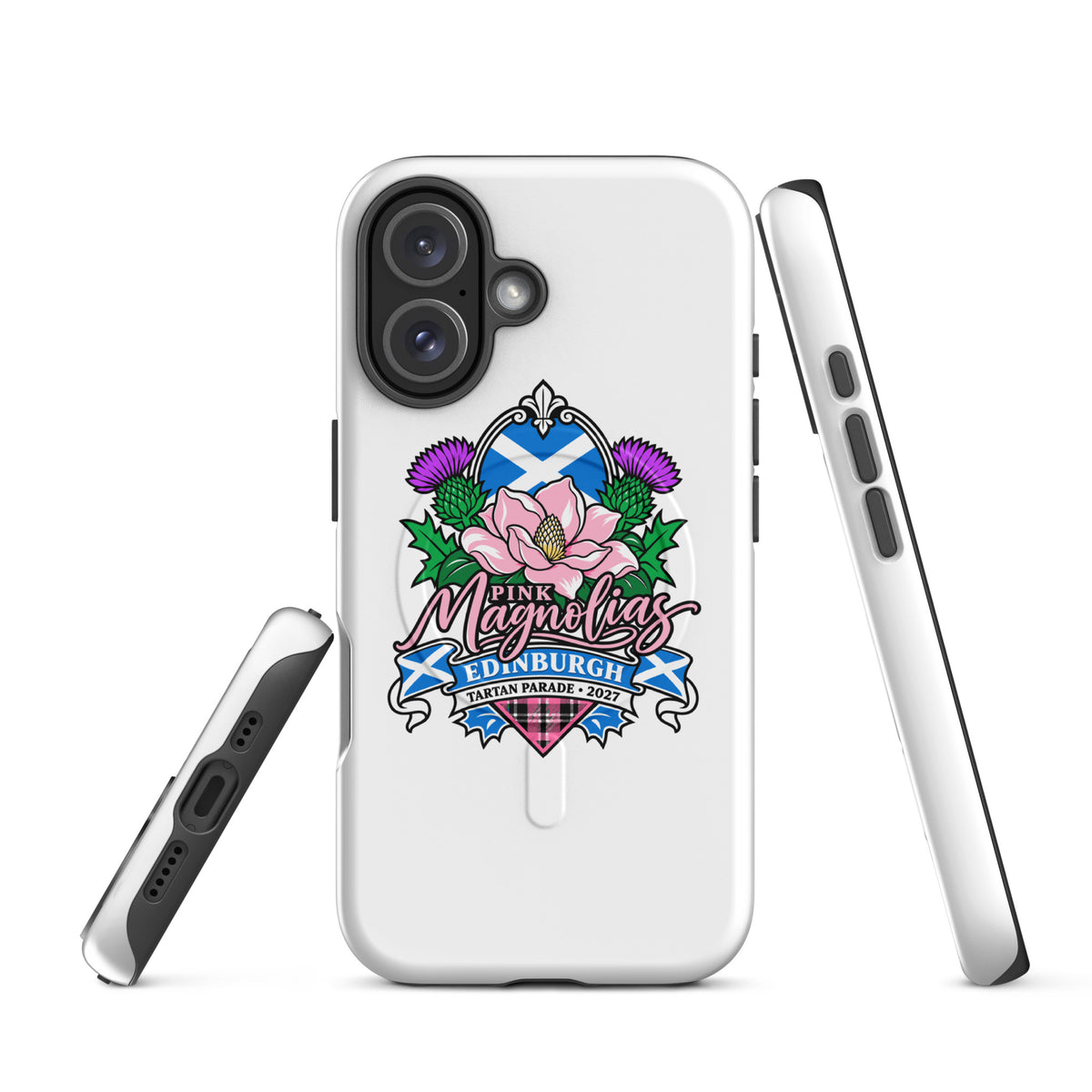 Magsafe Tough Case for iPhone | Pink Magnolias Dance | Valor Logo