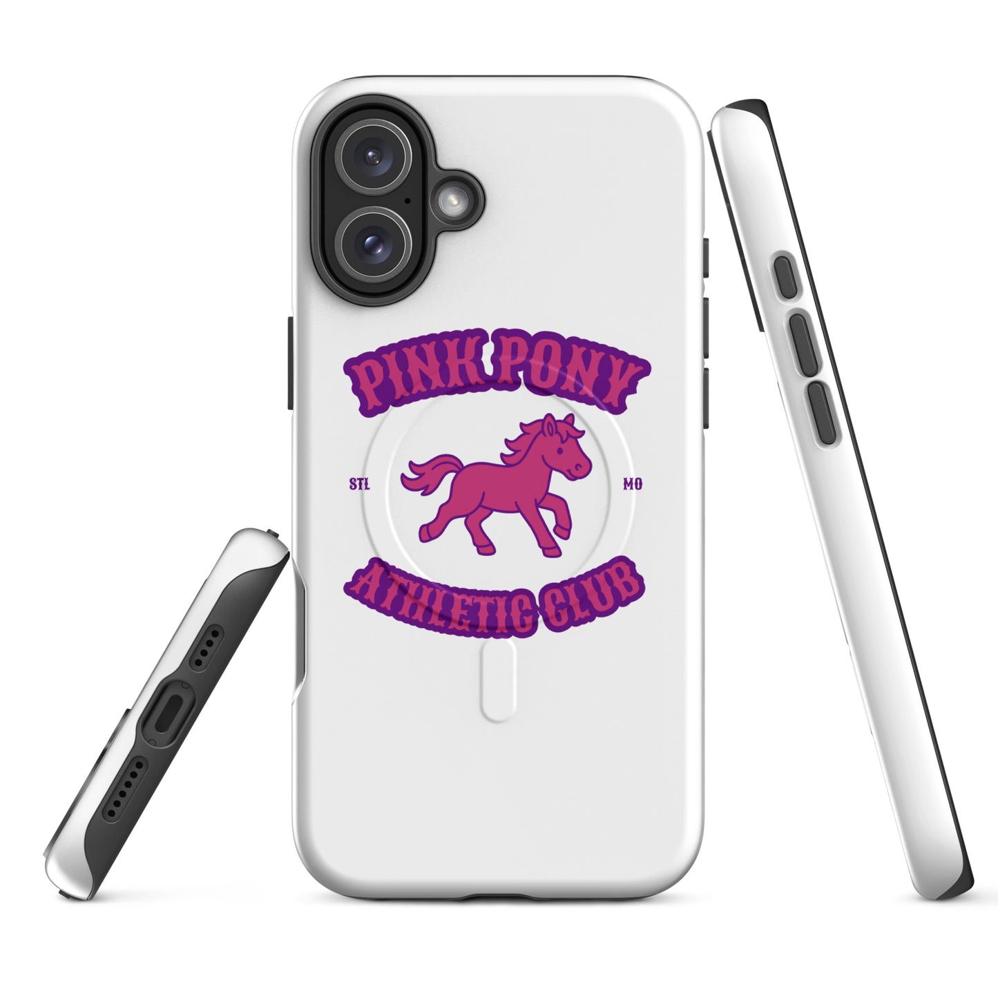 Magsafe Tough Case for iPhone | Pink Pony Athletic Club | Crest Logo