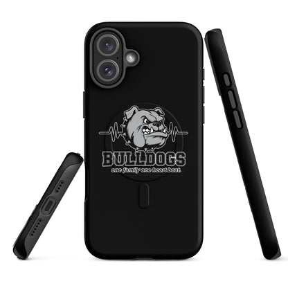 Magsafe Tough Case for iPhone | Celina Recreational Football Black | Bulldogs Crest Logo