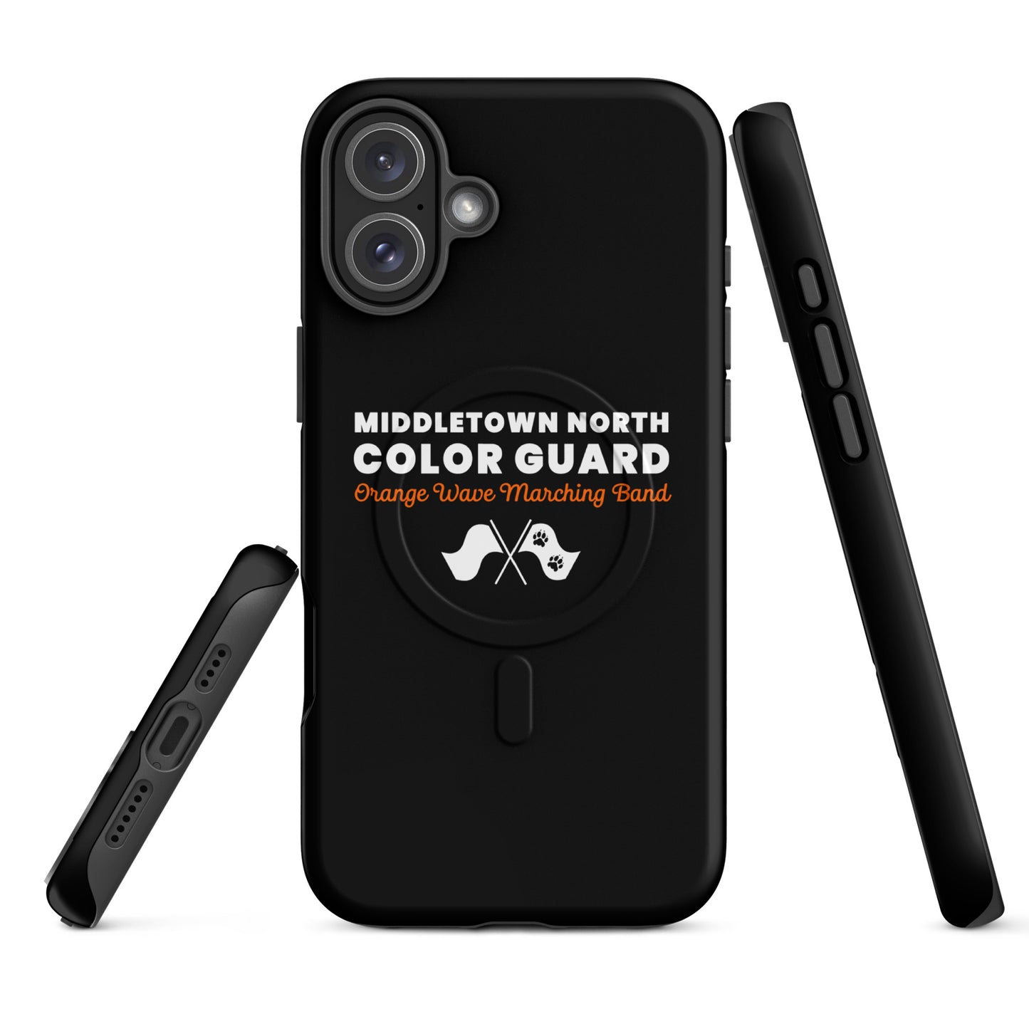 Magsafe Tough Case for iPhone | Orange Wave Marching Band | Modern Script Logo