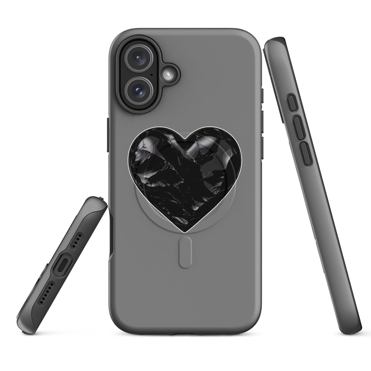 Magsafe Tough Case for iPhone | Obsidian Heartbeat | Heart Crest Logo