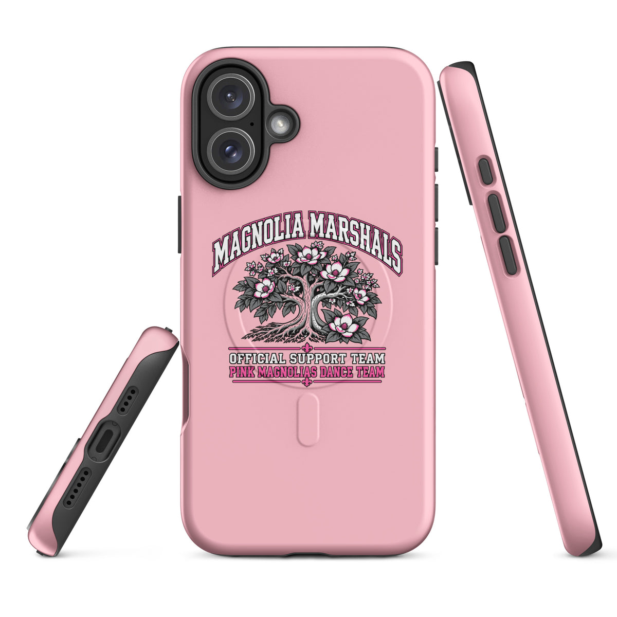 Magsafe Tough Case for iPhone | Pink Magnolias Dance | Crest Logo