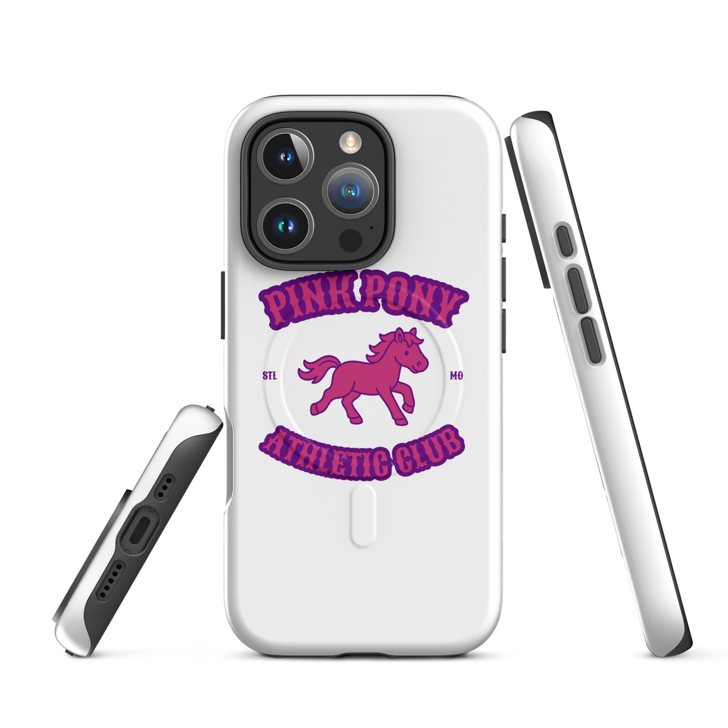 Magsafe Tough Case for iPhone | Pink Pony Athletic Club | Crest Logo