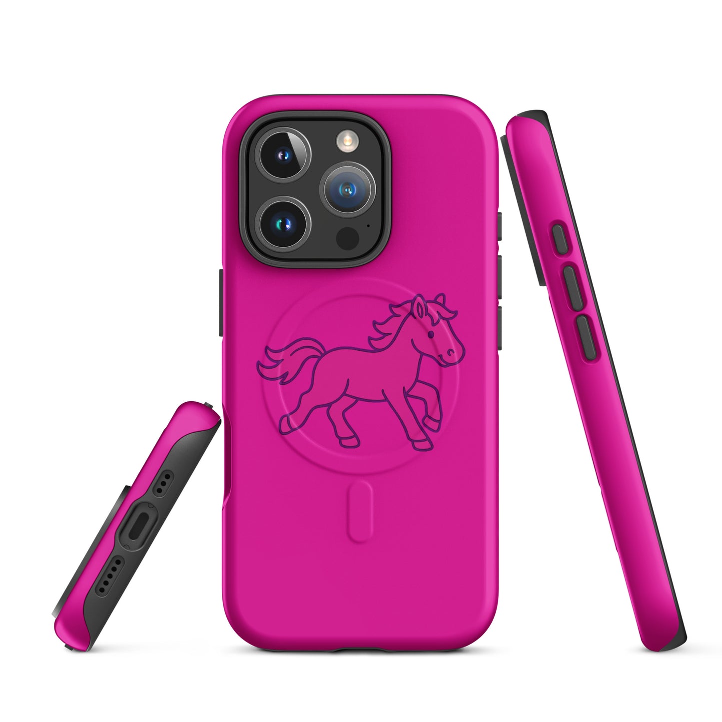 Magsafe Tough Case for iPhone | Pink Pony Athletic Club | Mascot Logo