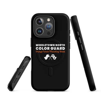 Magsafe Tough Case for iPhone | Orange Wave Marching Band | Modern Script Logo