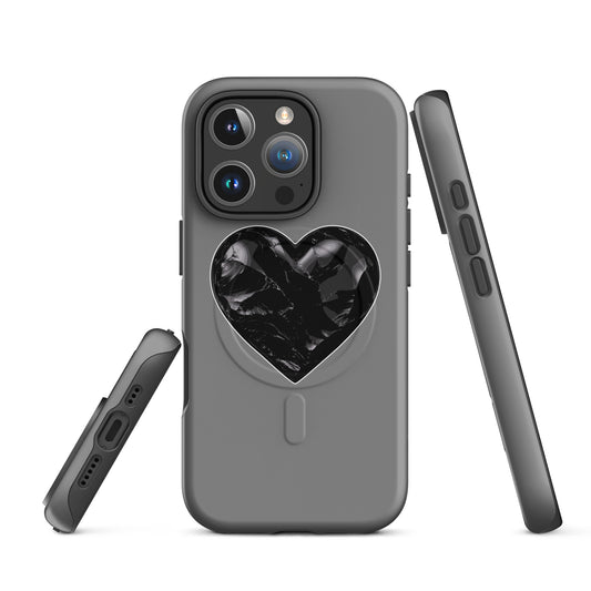 Magsafe Tough Case for iPhone | Obsidian Heartbeat | Heart Crest Logo