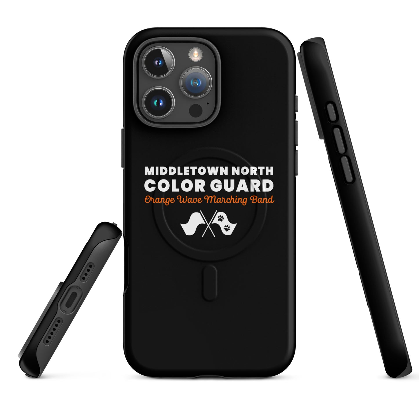 Magsafe Tough Case for iPhone | Orange Wave Marching Band | Modern Script Logo