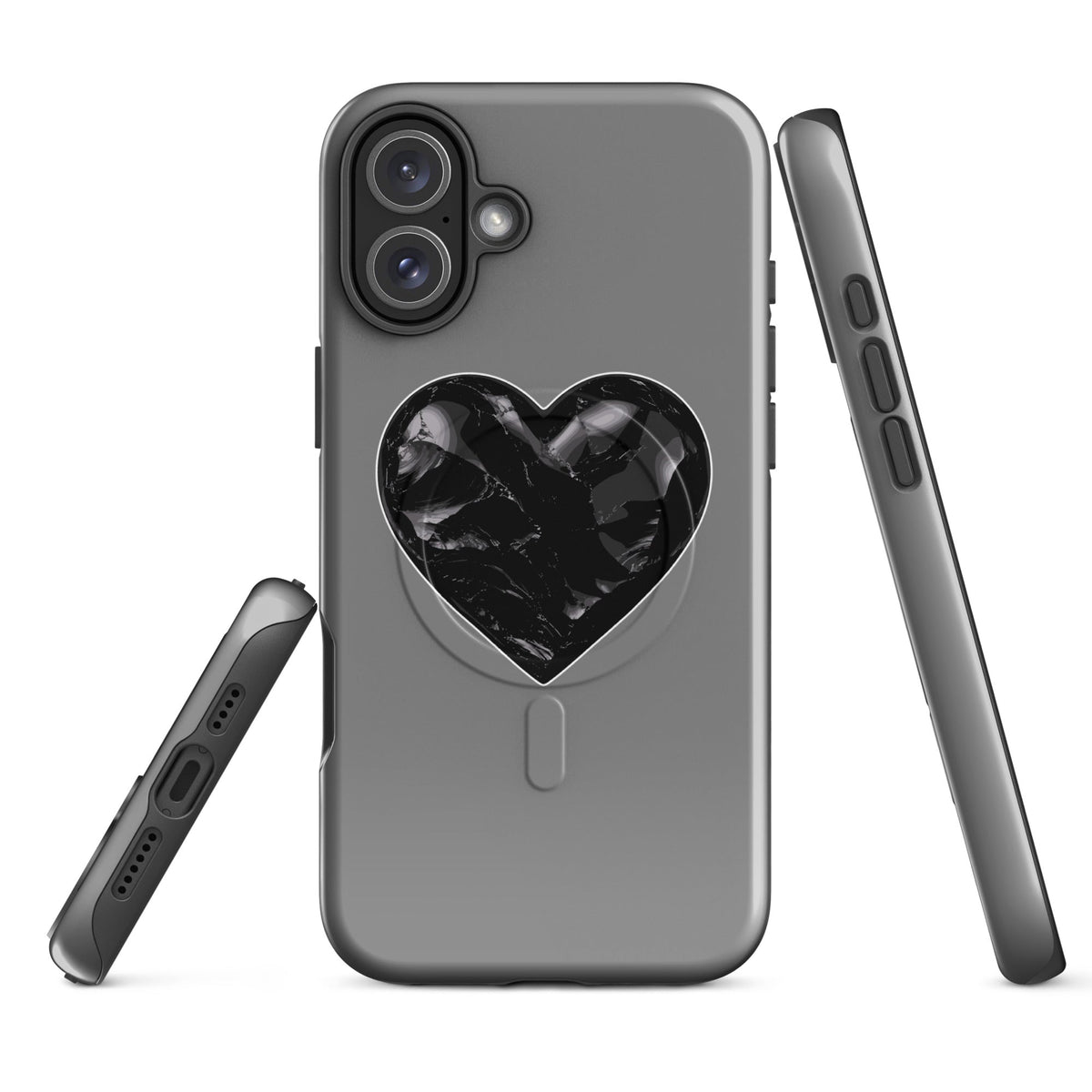 Magsafe Tough Case for iPhone | Obsidian Heartbeat | Heart Crest Logo