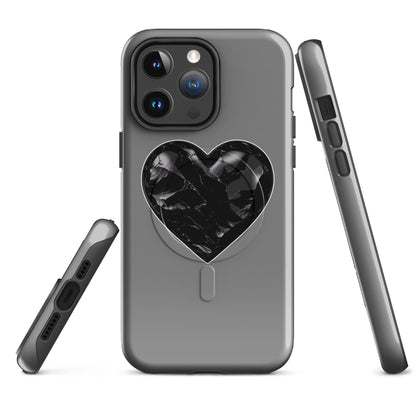 Magsafe Tough Case for iPhone | Obsidian Heartbeat | Heart Crest Logo