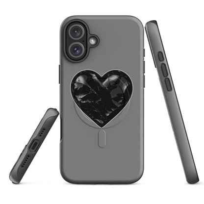 Magsafe Tough Case for iPhone | Obsidian Heartbeat | Heart Crest Logo