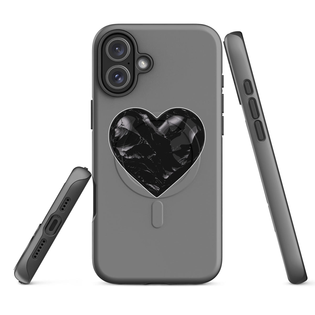 Magsafe Tough Case for iPhone | Obsidian Heartbeat | Heart Crest Logo