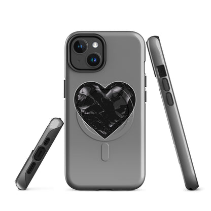 Magsafe Tough Case for iPhone | Obsidian Heartbeat | Heart Crest Logo