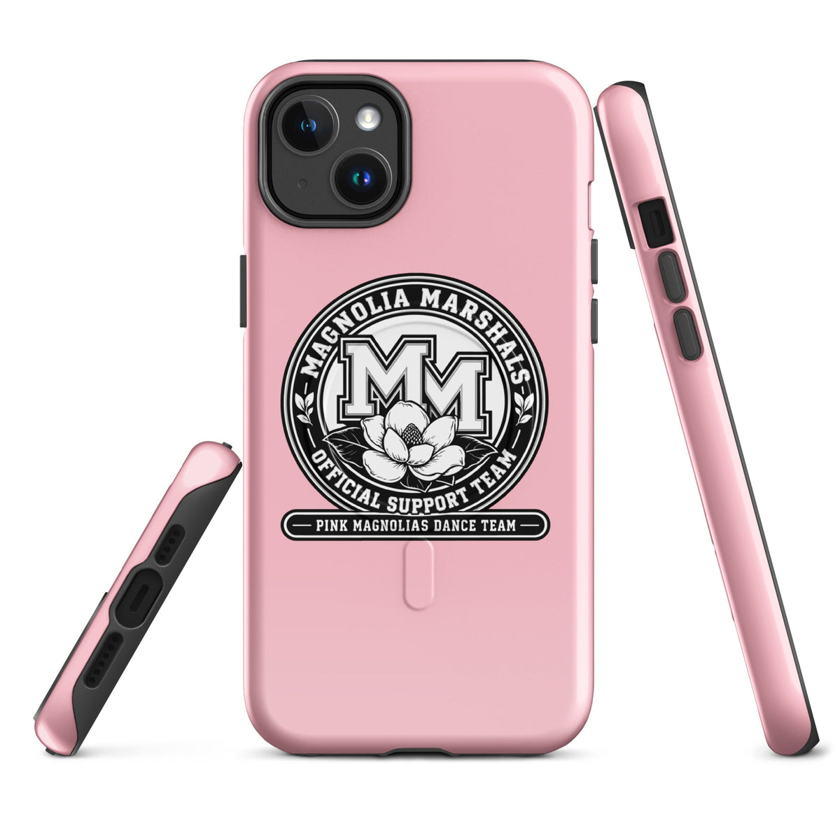 Magsafe Tough Case for iPhone | Pink Magnolias Dance | Emblem Logo