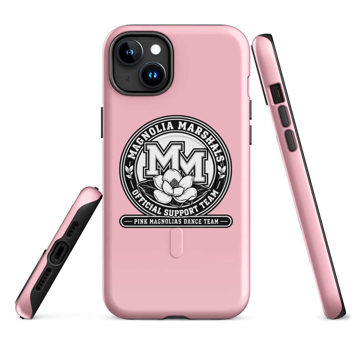 Magsafe Tough Case for iPhone | Pink Magnolias Dance | Emblem Logo