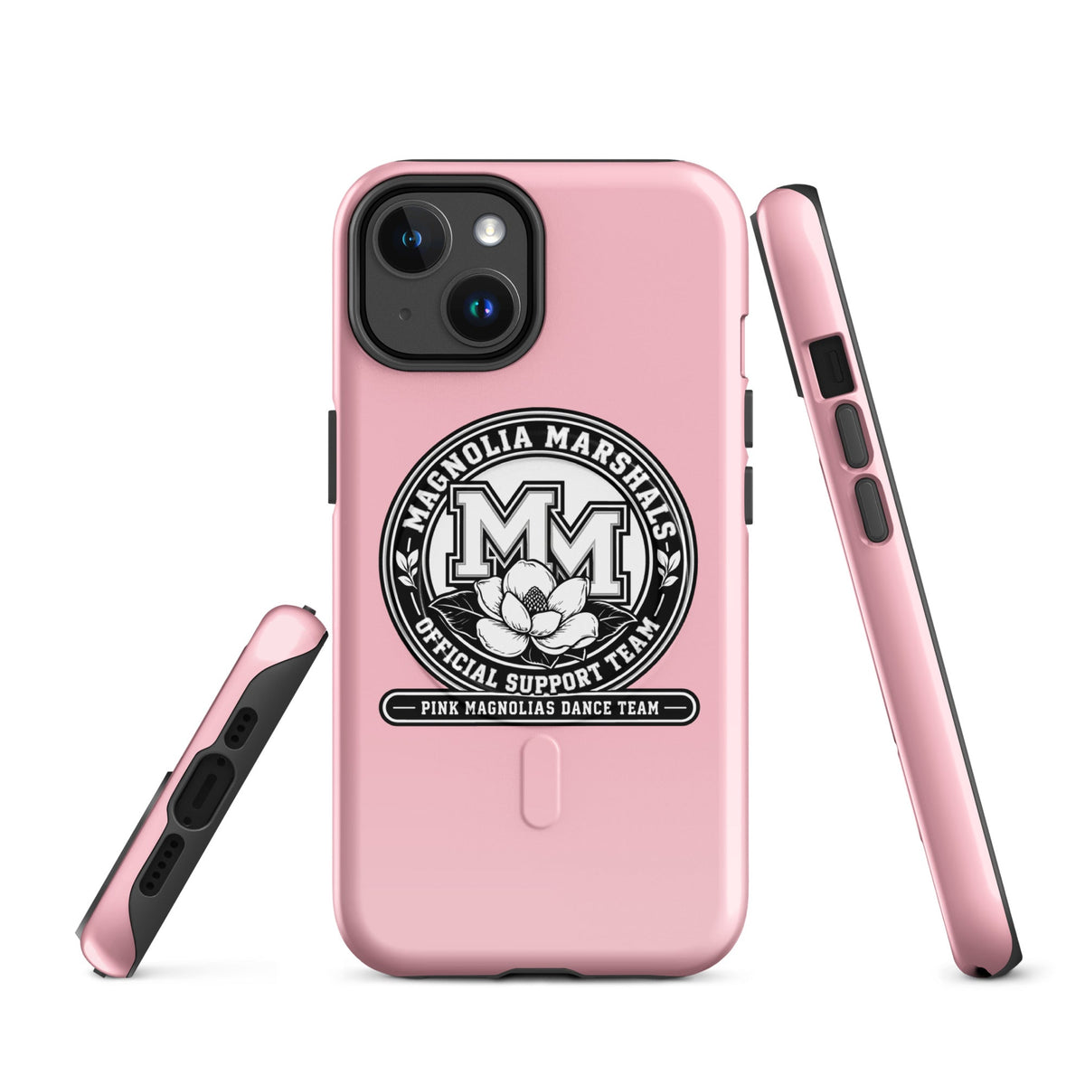 Magsafe Tough Case for iPhone | Pink Magnolias Dance | Emblem Logo