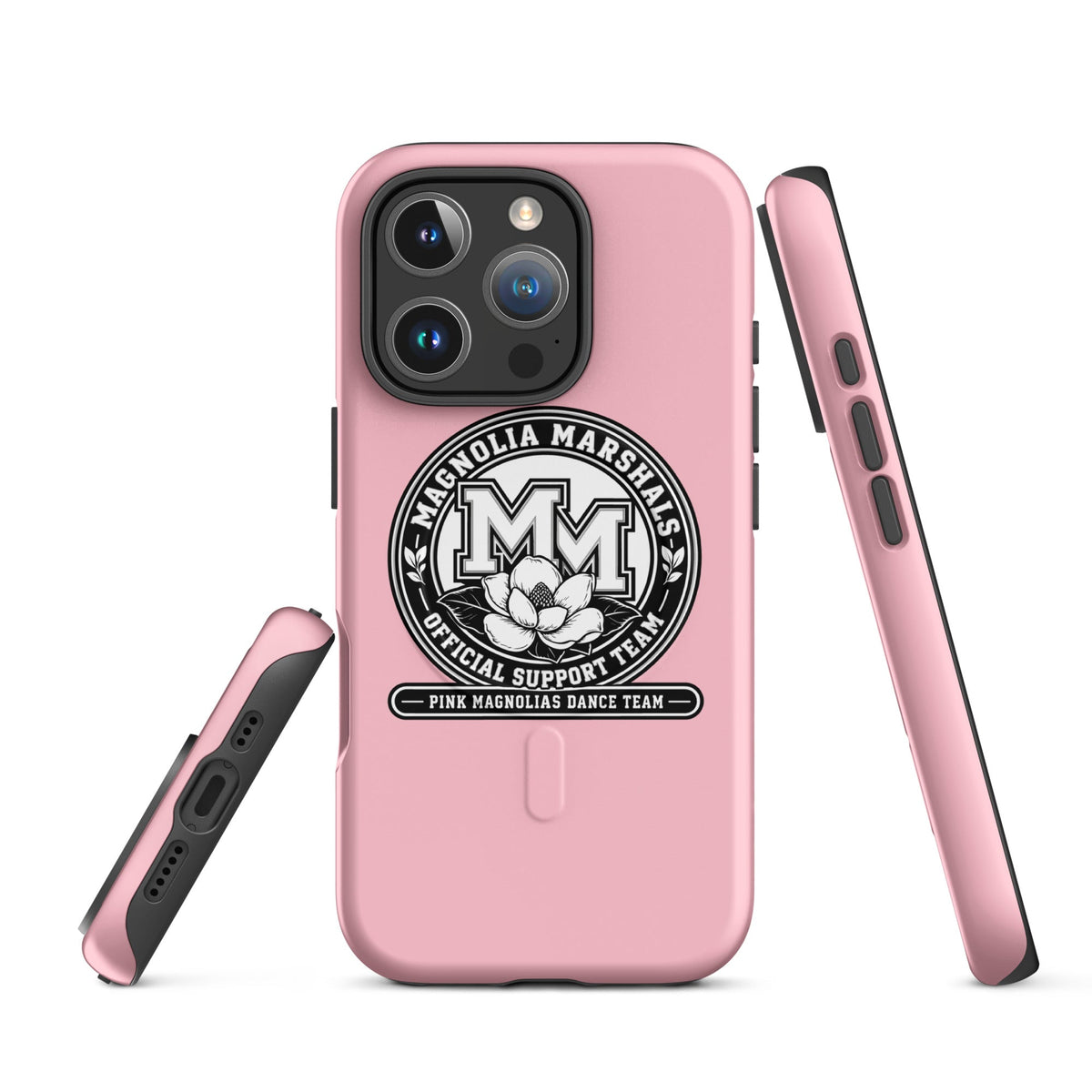 Magsafe Tough Case for iPhone | Pink Magnolias Dance | Emblem Logo
