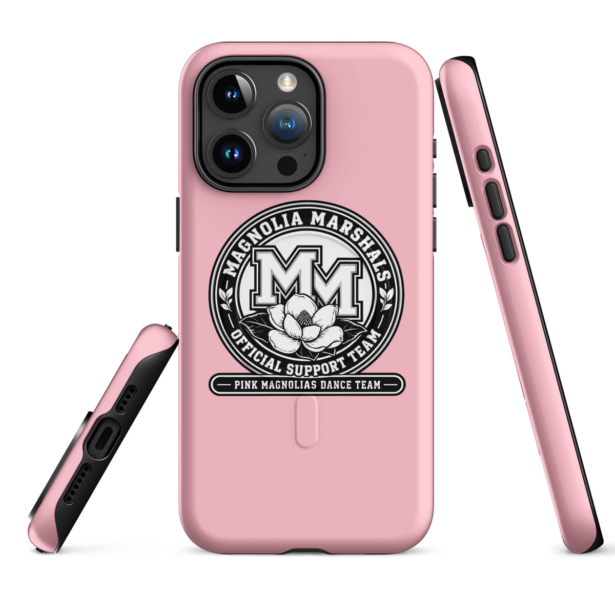 Magsafe Tough Case for iPhone | Pink Magnolias Dance | Emblem Logo