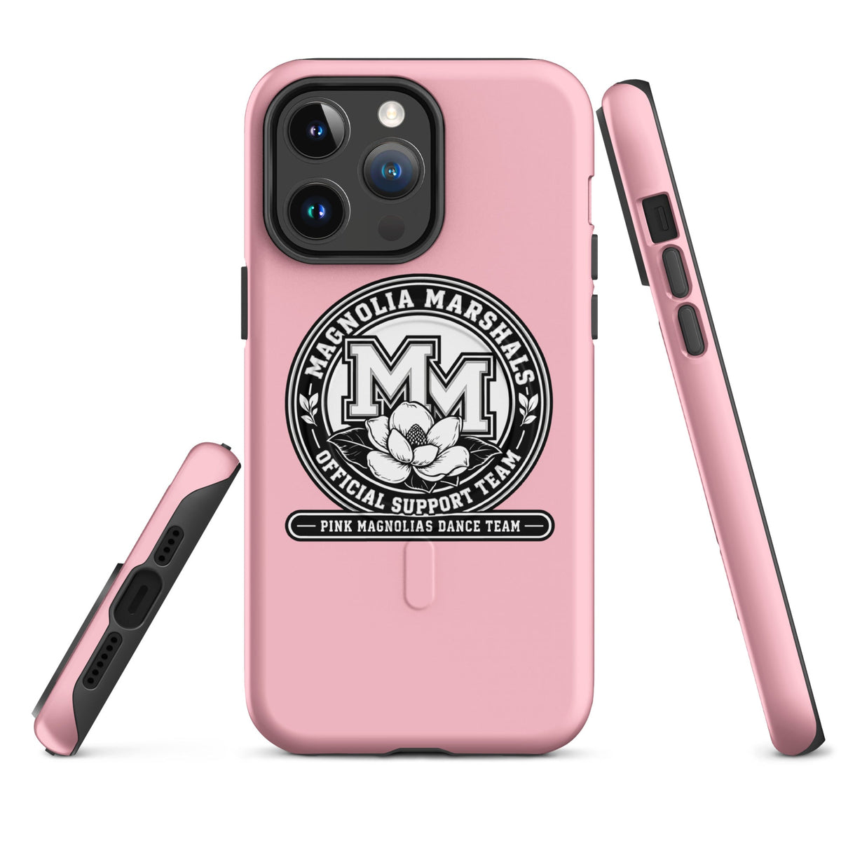 Magsafe Tough Case for iPhone | Pink Magnolias Dance | Emblem Logo