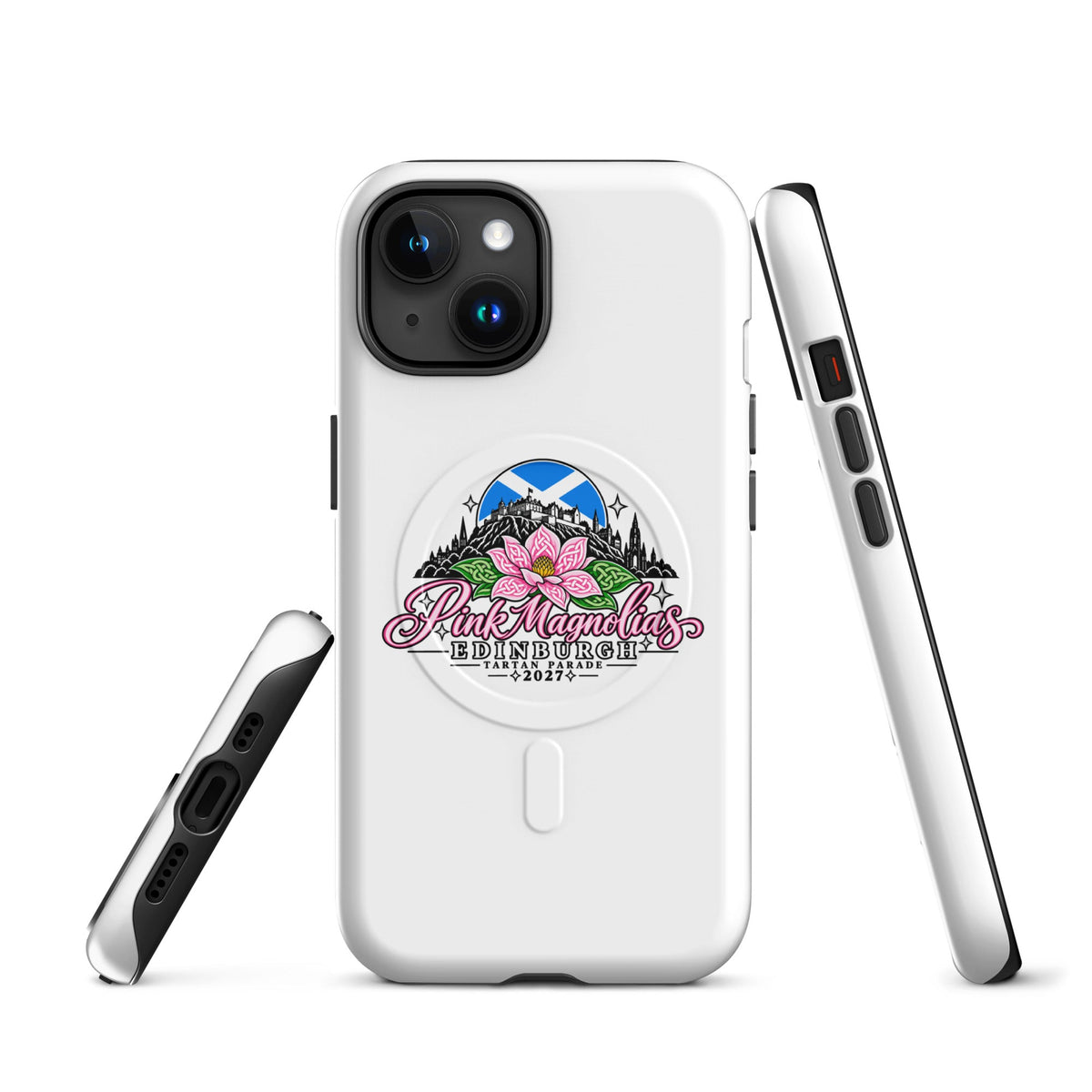 Magsafe Tough Case for iPhone | Pink Magnolias Dance | Vanguard Logo