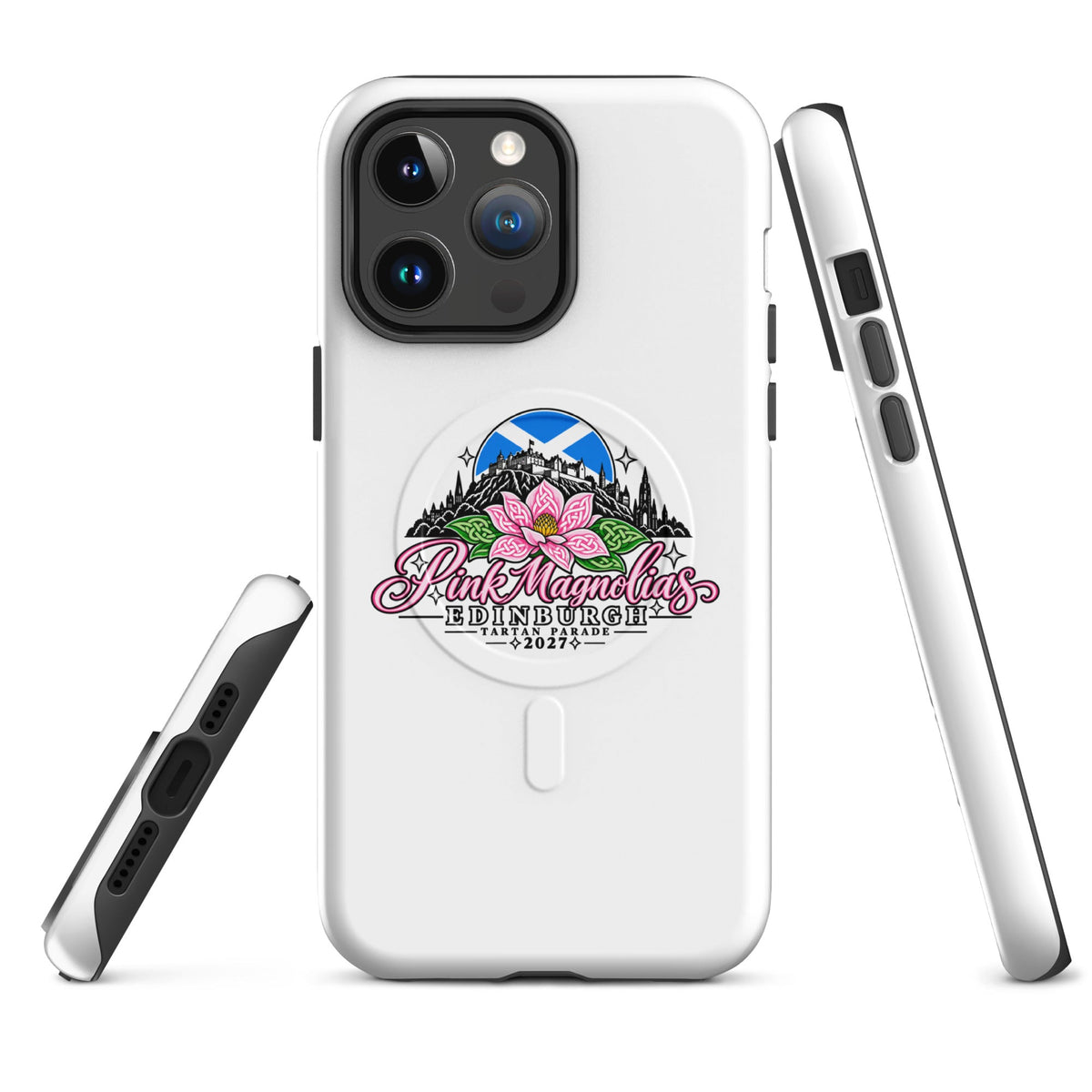 Magsafe Tough Case for iPhone | Pink Magnolias Dance | Vanguard Logo