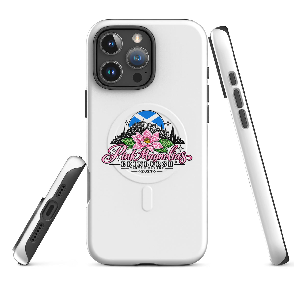 Magsafe Tough Case for iPhone | Pink Magnolias Dance | Vanguard Logo