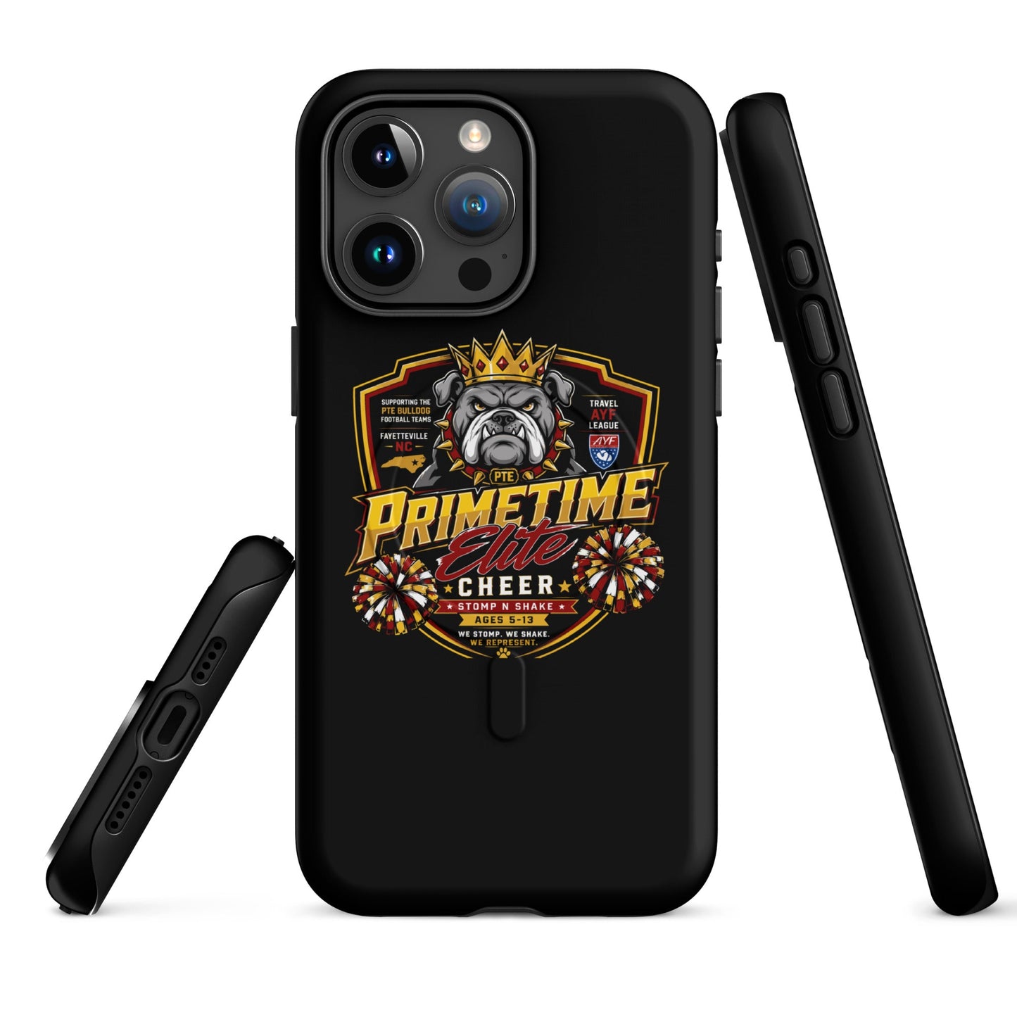 Magsafe Tough Case for iPhone | PTE Bulldog Cheer | Shield Logo