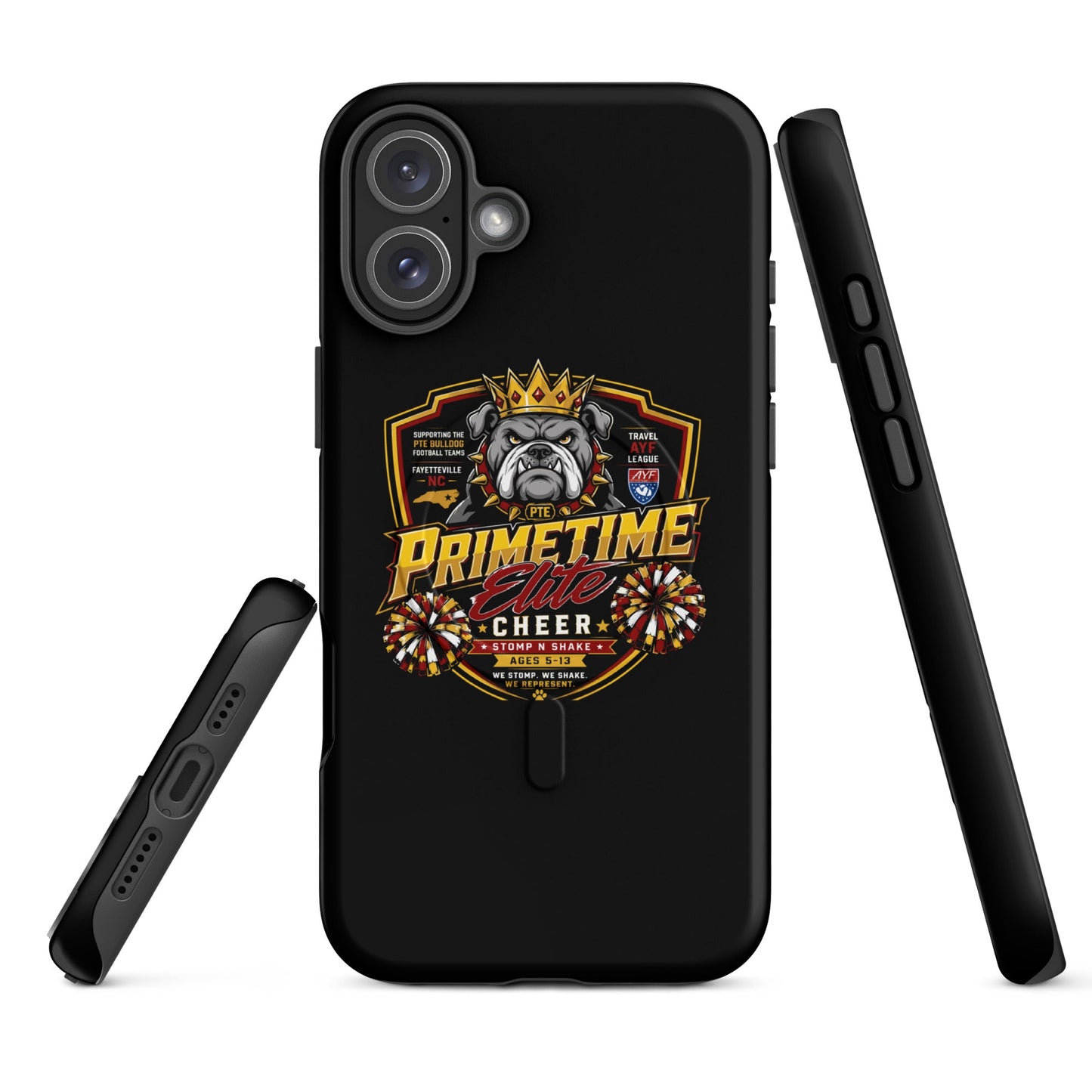 Magsafe Tough Case for iPhone | PTE Bulldog Cheer | Shield Logo