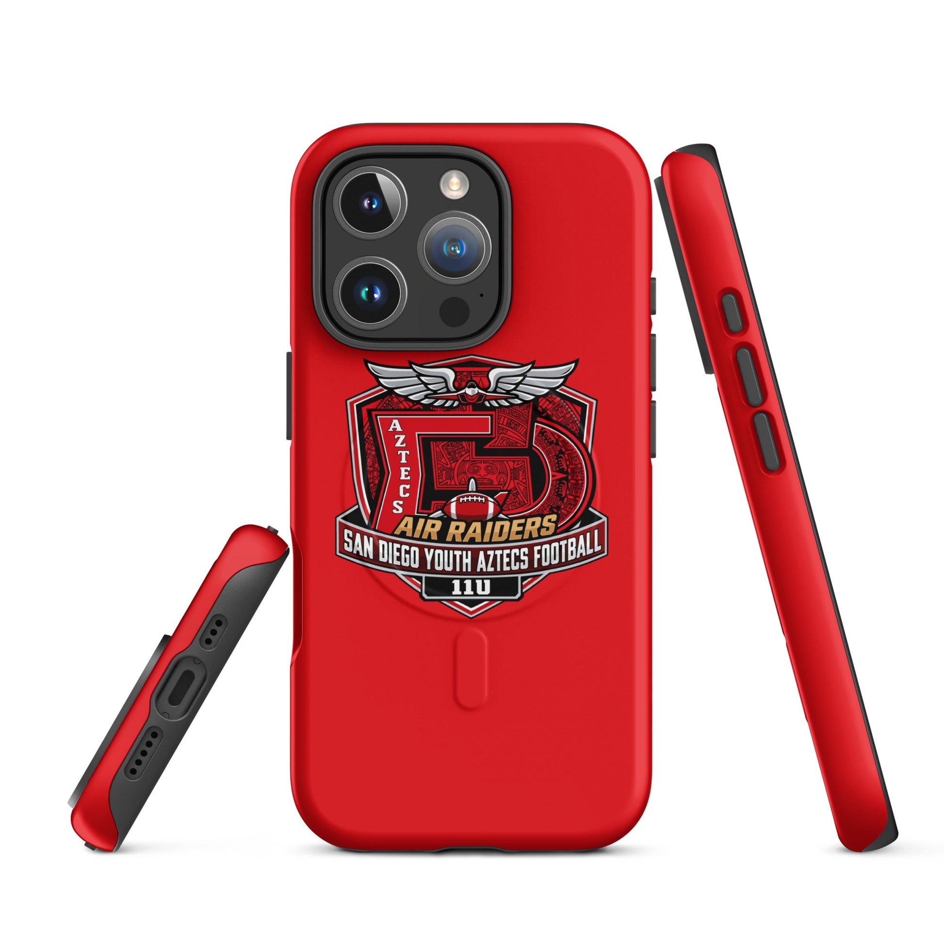 Magsafe Tough Case for iPhone | San Diego Youth Aztecs Football 11u Air Raiders | Shield Logo