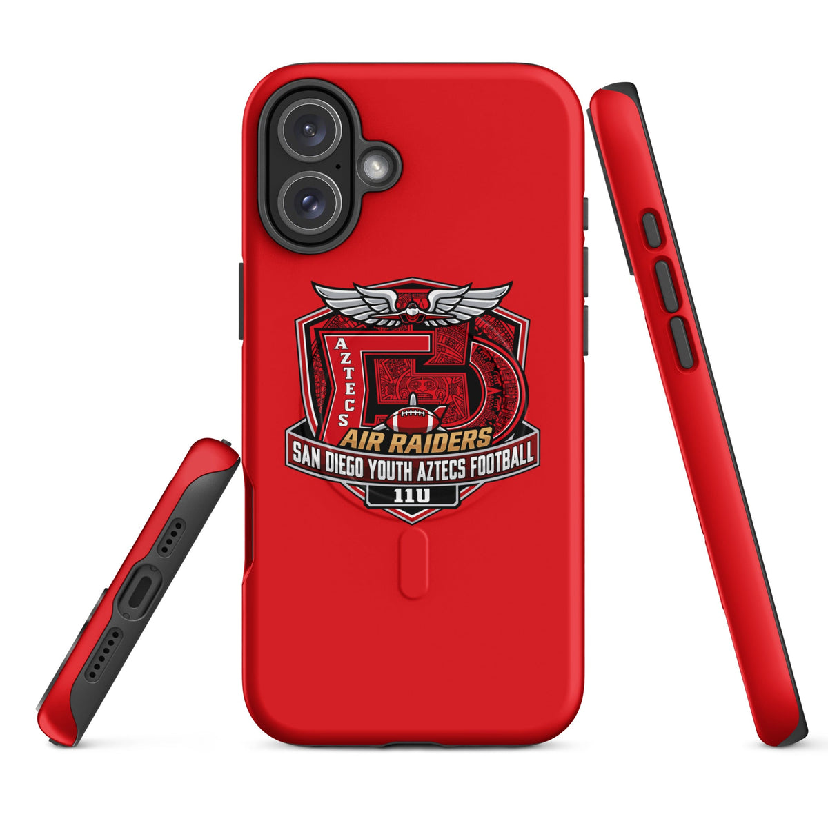 Magsafe Tough Case for iPhone | San Diego Youth Aztecs Football 11u Air Raiders | Shield Logo