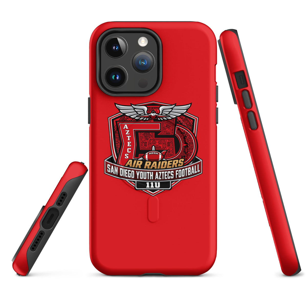 Magsafe Tough Case for iPhone | San Diego Youth Aztecs Football 11u Air Raiders | Shield Logo