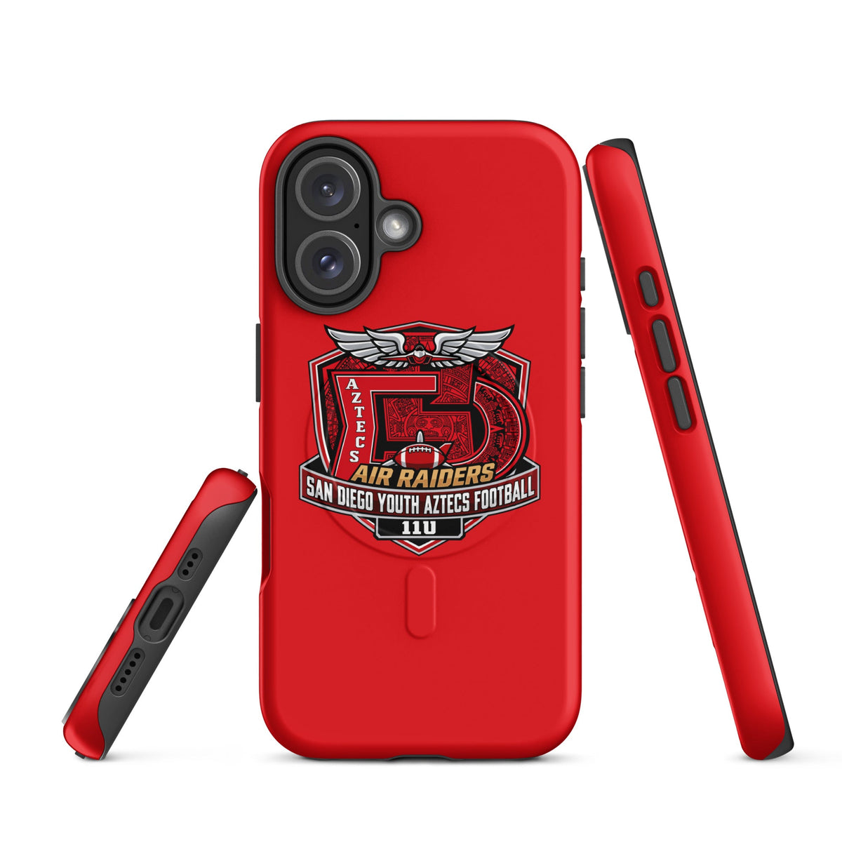 Magsafe Tough Case for iPhone | San Diego Youth Aztecs Football 11u Air Raiders | Shield Logo