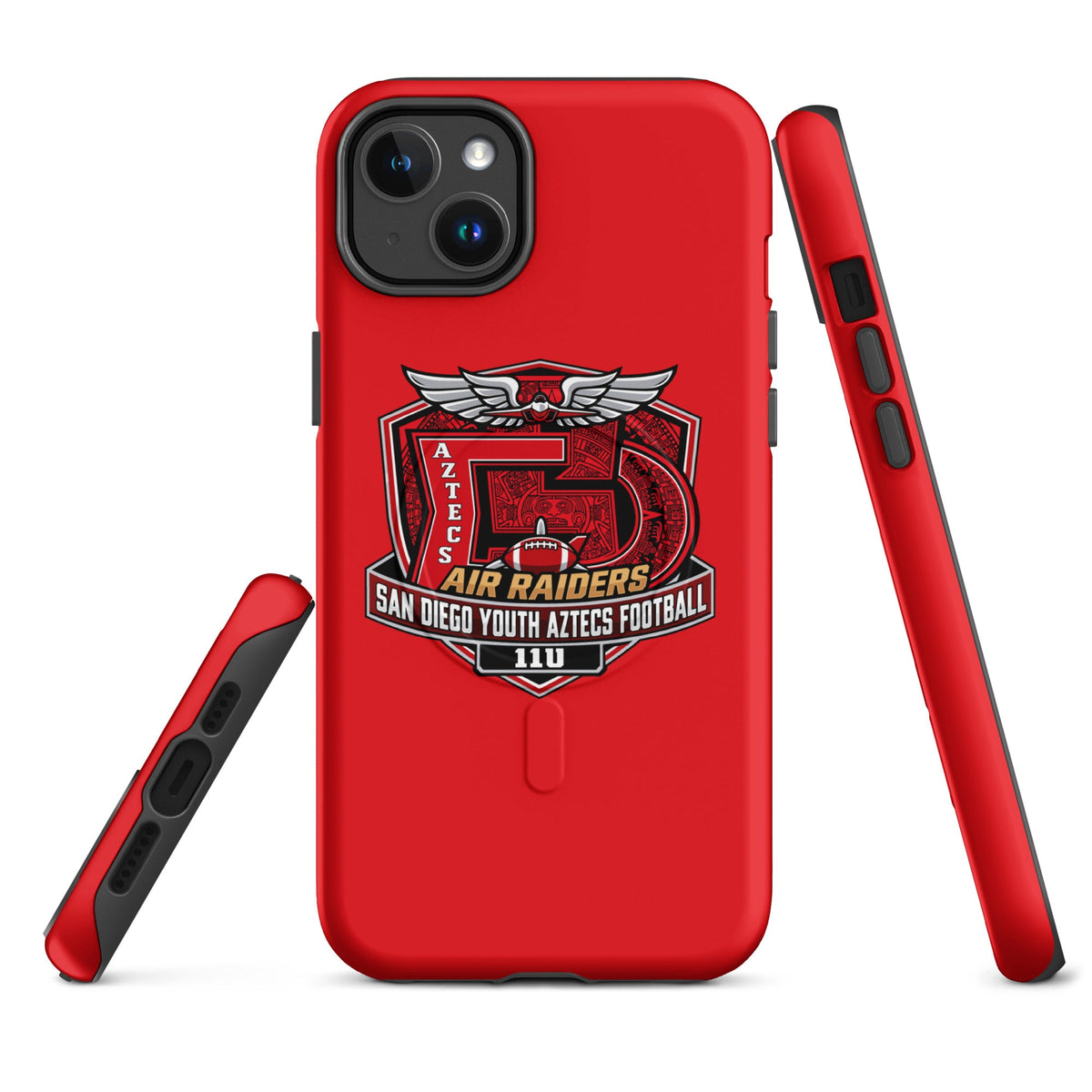 Magsafe Tough Case for iPhone | San Diego Youth Aztecs Football 11u Air Raiders | Shield Logo