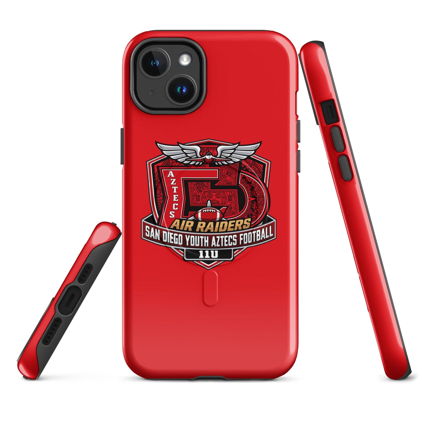 Magsafe Tough Case for iPhone | San Diego Youth Aztecs Football 11u Air Raiders | Shield Logo