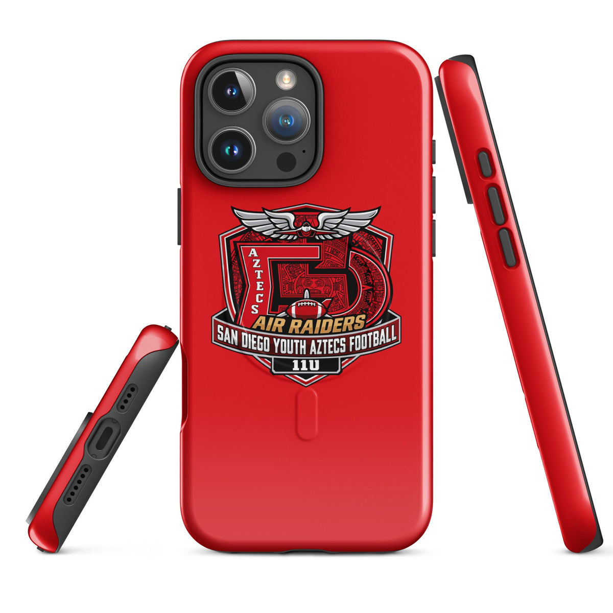 Magsafe Tough Case for iPhone | San Diego Youth Aztecs Football 11u Air Raiders | Shield Logo