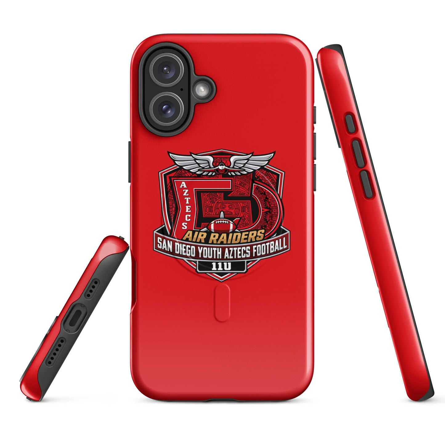 Magsafe Tough Case for iPhone | San Diego Youth Aztecs Football 11u Air Raiders | Shield Logo