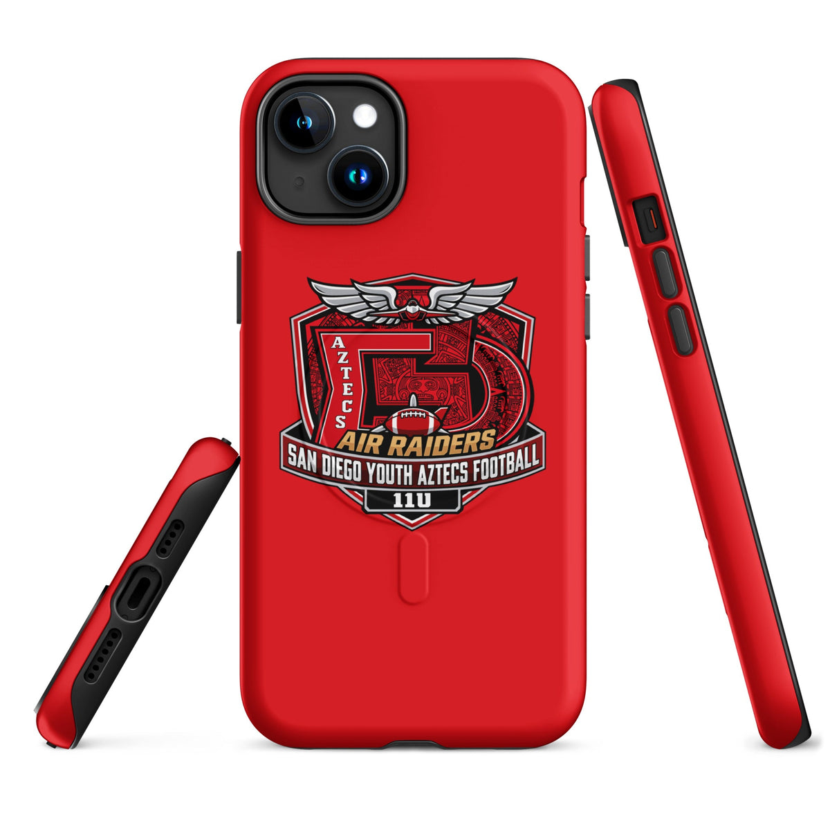 Magsafe Tough Case for iPhone | San Diego Youth Aztecs Football 11u Air Raiders | Shield Logo