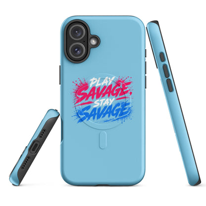 Magsafe Tough Case for iPhone | Savage Softball | Play Stay Logo