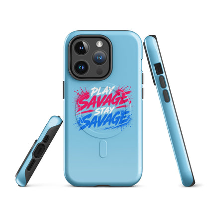 Magsafe Tough Case for iPhone | Savage Softball | Play Stay Logo