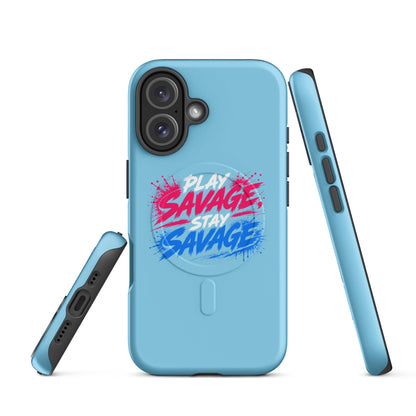 Magsafe Tough Case for iPhone | Savage Softball | Play Stay Logo