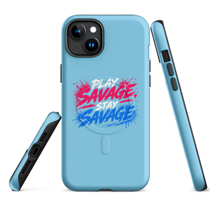 Magsafe Tough Case for iPhone | Savage Softball | Play Stay Logo
