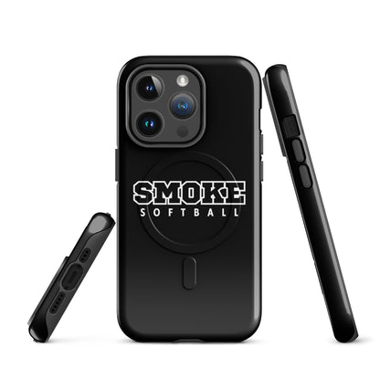 Magsafe Tough Case for iPhone | Smoke 14U Softball | Emblem Logo