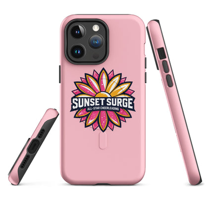 Magsafe Tough Case for iPhone | Sunset Surge All-Star Cheerleading | Bloom Surge Logo