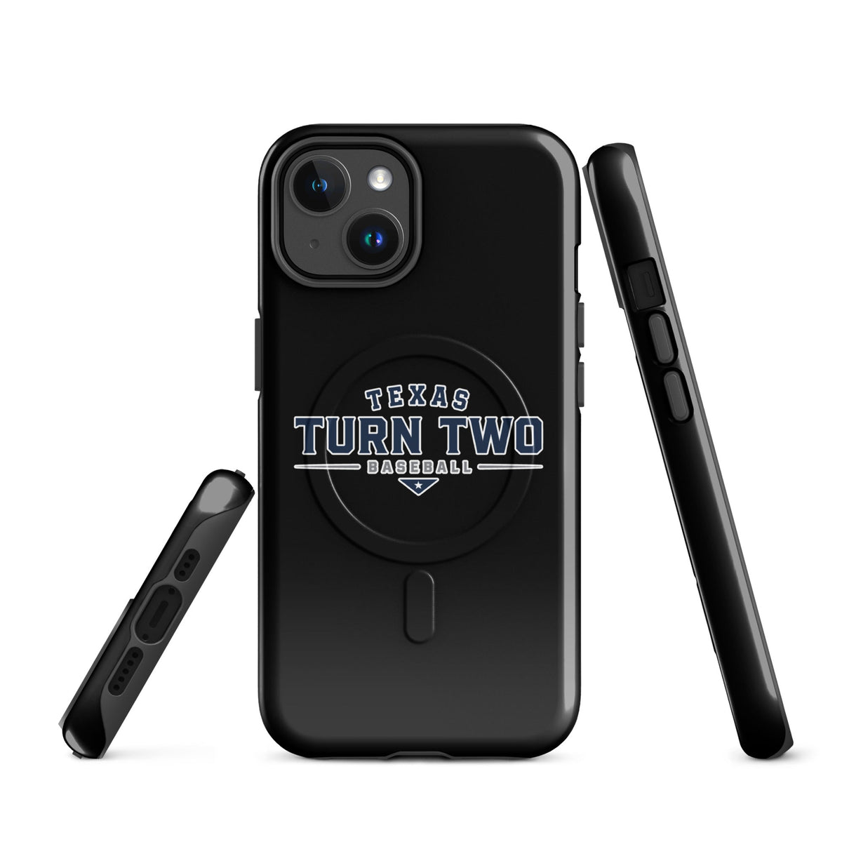 Magsafe Tough Case for iPhone | Texas Turn Two Baseball | Modern Script Logo