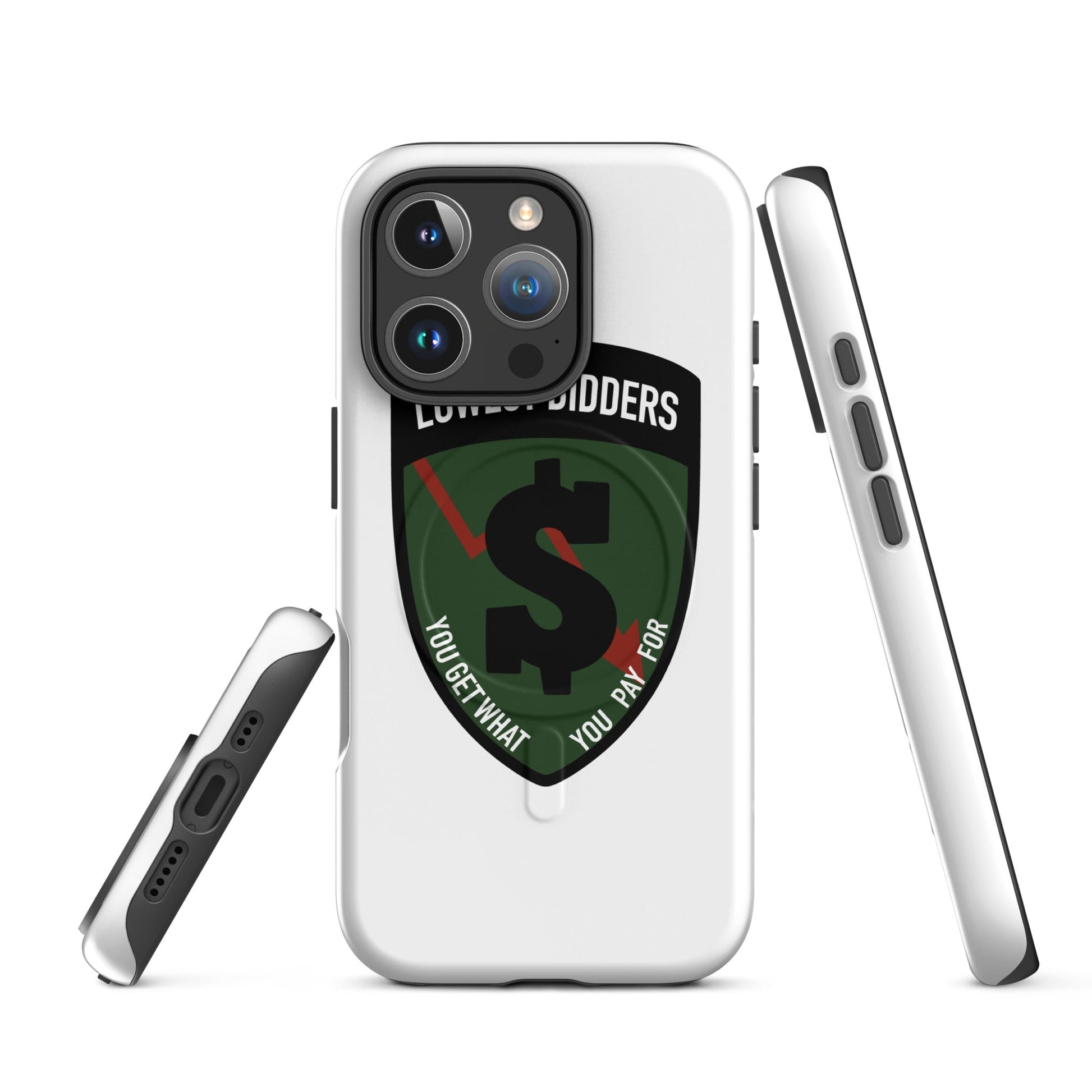 Magsafe Tough Case for iPhone | The Lowest Bidders | Shield Logo
