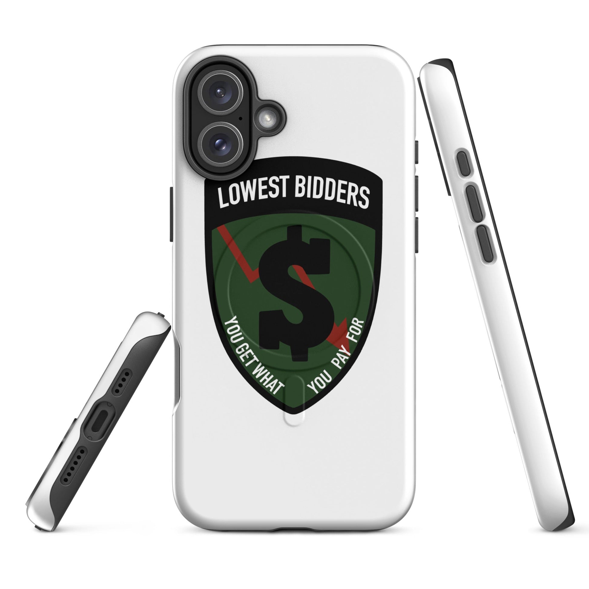 Magsafe Tough Case for iPhone | The Lowest Bidders | Shield Logo