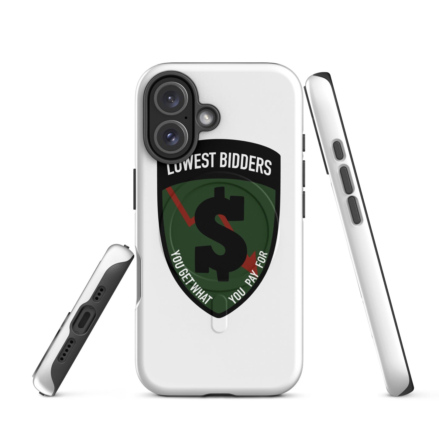 Magsafe Tough Case for iPhone | The Lowest Bidders | Shield Logo