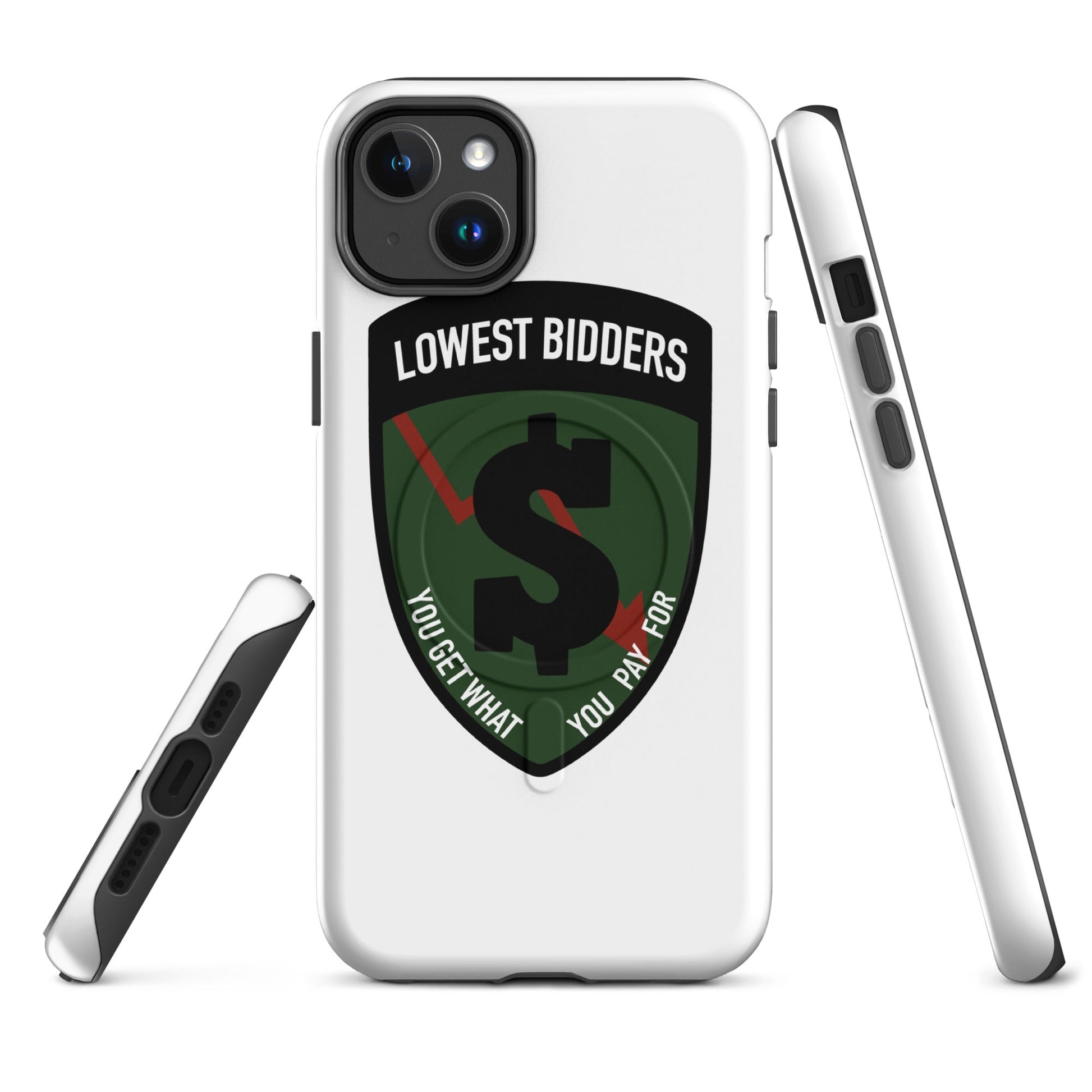 Magsafe Tough Case for iPhone | The Lowest Bidders | Shield Logo