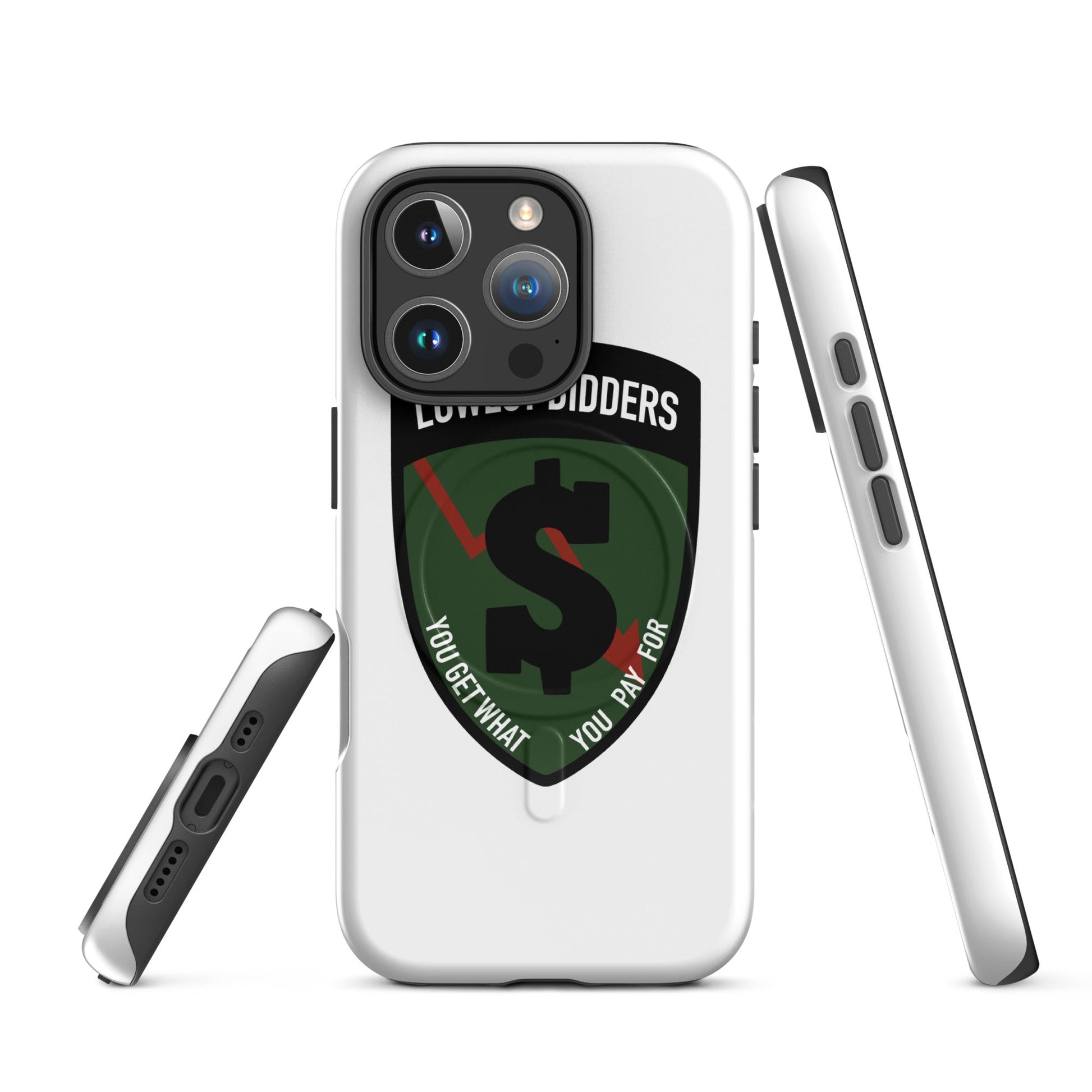 Magsafe Tough Case for iPhone | The Lowest Bidders | Shield Logo